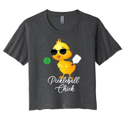 Funny Pickleball Pickleball Chick Women's Crop Top Tee