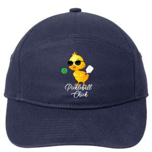 Funny Pickleball Pickleball Chick 7-Panel Snapback Hat