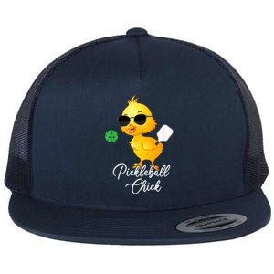 Funny Pickleball Pickleball Chick Flat Bill Trucker Hat