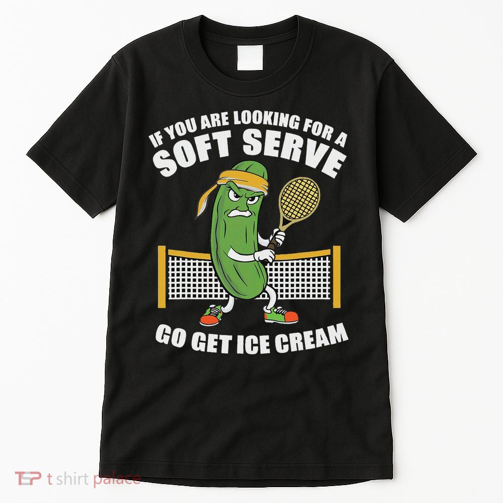 Funny Pickleball Playing Pickle Tennis Soft Serve Ice Cream Tall T-Shirt