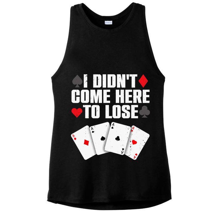 Funny Poker Player Design Gamblers Poker Lover Ladies PosiCharge Tri-Blend Wicking Tank
