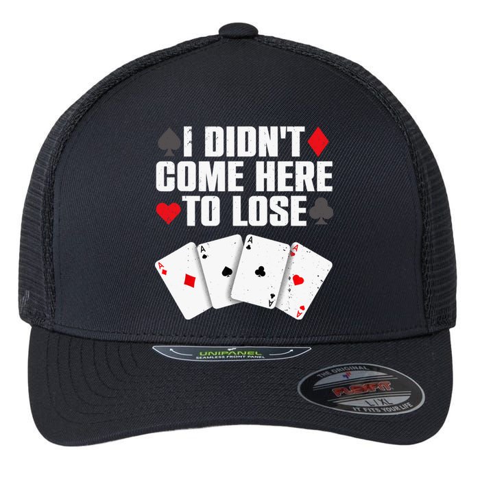 Funny Poker Player Design Gamblers Poker Lover Flexfit Unipanel Trucker Cap