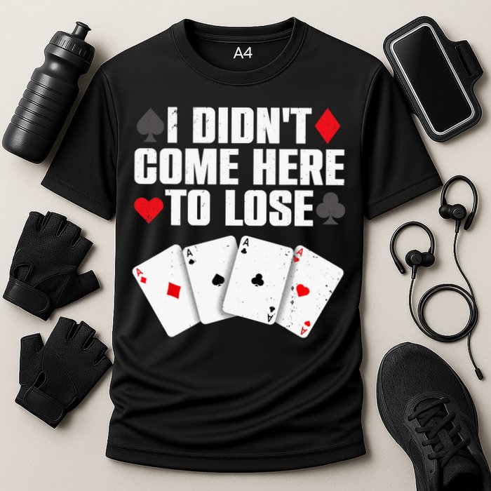 Funny Poker Player Design Gamblers Poker Lover Cooling Performance Crew T-Shirt