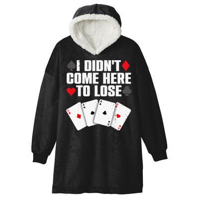 Funny Poker Player Design Gamblers Poker Lover Hooded Wearable Blanket