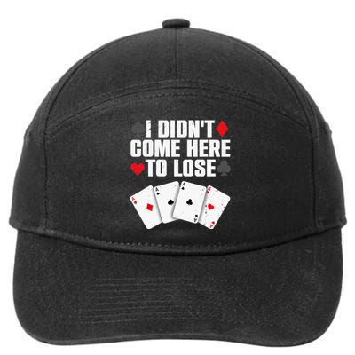 Funny Poker Player Design Gamblers Poker Lover 7-Panel Snapback Hat