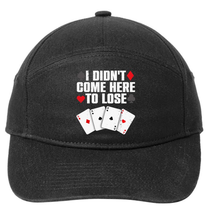 Funny Poker Player Design Gamblers Poker Lover 7-Panel Snapback Hat