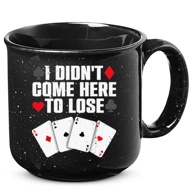 Funny Poker Player Design Gamblers Poker Lover 15oz Campfire Ceramic Mug