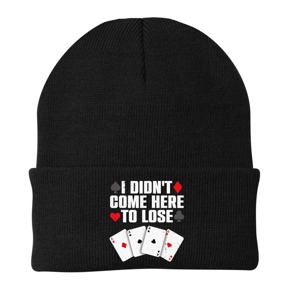 Funny Poker Player Design Gamblers Poker Lover Beanie