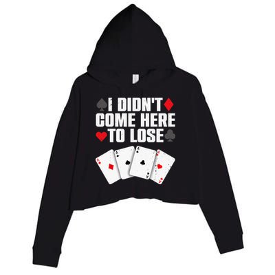 Funny Poker Player Design Gamblers Poker Lover Crop Fleece Hoodie