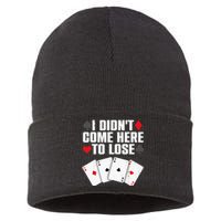 Funny Poker Player Design Gamblers Poker Lover Sustainable Knit Beanie