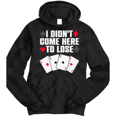 Funny Poker Player Design Gamblers Poker Lover Tie Dye Hoodie