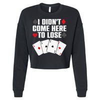 Funny Poker Player Design Gamblers Poker Lover Cropped Pullover Crew