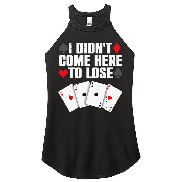 Funny Poker Player Design Gamblers Poker Lover Women's Perfect Tri Rocker Tank