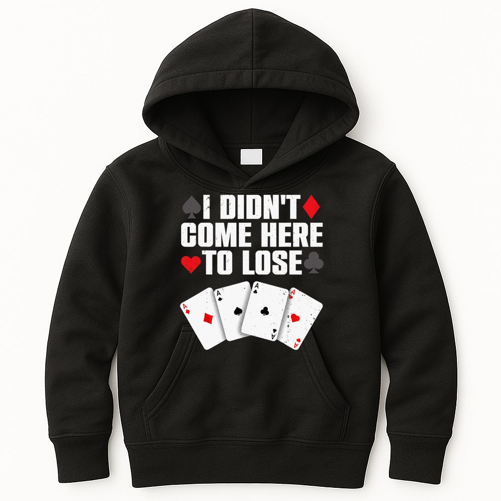Funny Poker Player Design Gamblers Poker Lover Kids Hoodie