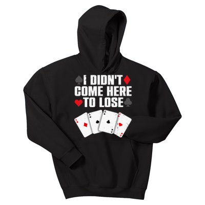 Funny Poker Player Design Gamblers Poker Lover Kids Hoodie