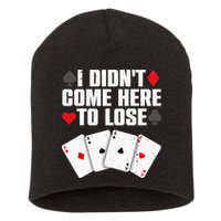 Funny Poker Player Design Gamblers Poker Lover Short Acrylic Beanie