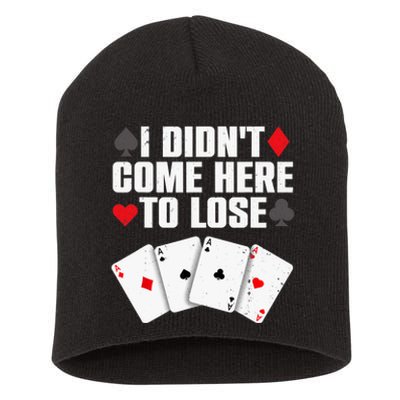 Funny Poker Player Design Gamblers Poker Lover Short Acrylic Beanie