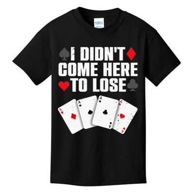 Funny Poker Player Design Gamblers Poker Lover Kids T-Shirt