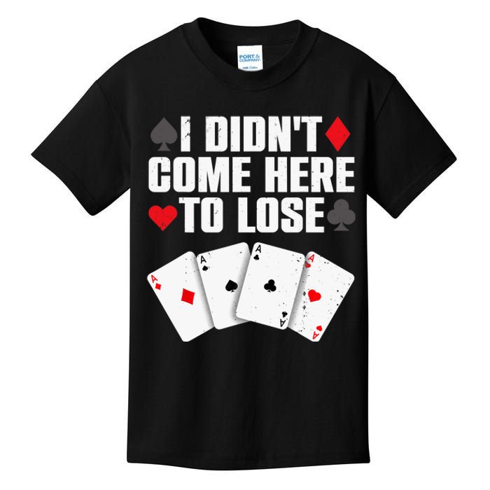 Funny Poker Player Design Gamblers Poker Lover Kids T-Shirt