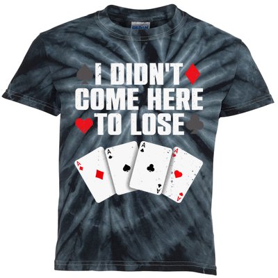 Funny Poker Player Design Gamblers Poker Lover Kids Tie-Dye T-Shirt