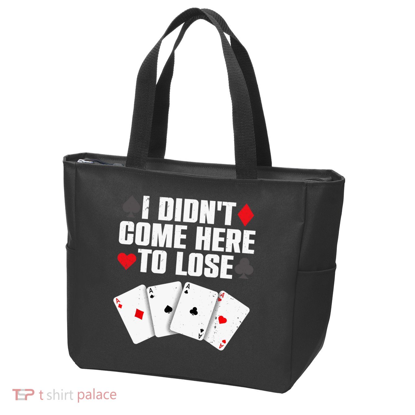 Funny Poker Player Design Gamblers Poker Lover Zip Tote Bag