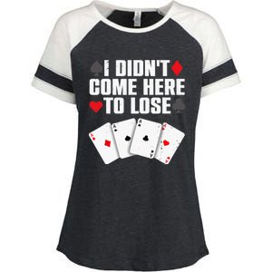 Funny Poker Player Design Gamblers Poker Lover Enza Ladies Jersey Colorblock Tee