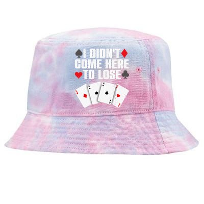 Funny Poker Player Design Gamblers Poker Lover Tie-Dyed Bucket Hat