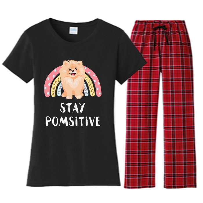 Funny Pom Pomeranian Lover Gift Women's Flannel Pajama Set