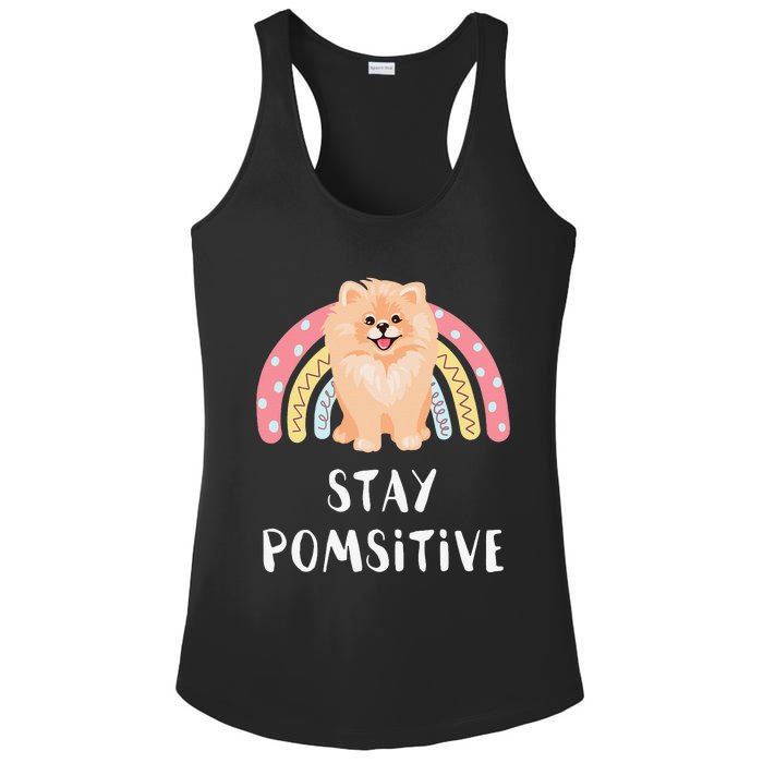 Funny Pom Pomeranian Lover Gift Ladies PosiCharge Competitor Racerback Tank