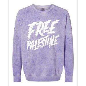 Free Palestine Protest Support For Gaza And Jerusalem Gift Meaningful Gift Colorblast Crewneck Sweatshirt