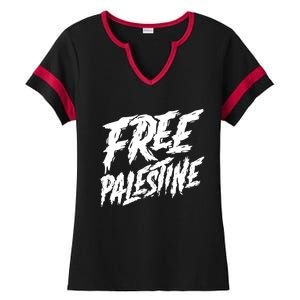 Free Palestine Protest Support For Gaza And Jerusalem Gift Meaningful Gift Ladies Halftime Notch Neck Tee