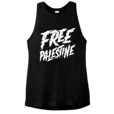 Free Palestine Protest Support For Gaza And Jerusalem Gift Meaningful Gift Ladies PosiCharge Tri-Blend Wicking Tank