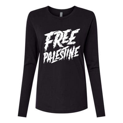 Free Palestine Protest Support For Gaza And Jerusalem Gift Meaningful Gift Womens Cotton Relaxed Long Sleeve T-Shirt