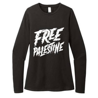 Free Palestine Protest Support For Gaza And Jerusalem Gift Meaningful Gift Womens CVC Long Sleeve Shirt