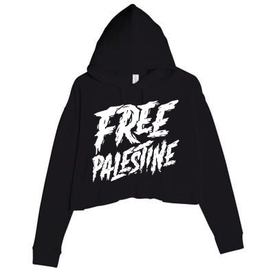 Free Palestine Protest Support For Gaza And Jerusalem Gift Meaningful Gift Crop Fleece Hoodie