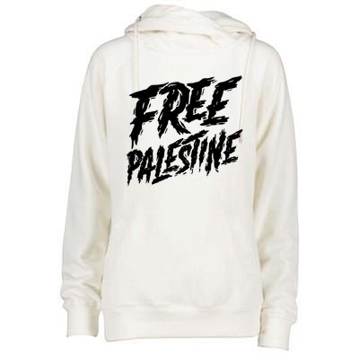 Free Palestine Protest Support For Gaza And Jerusalem Gift Meaningful Gift Womens Funnel Neck Pullover Hood