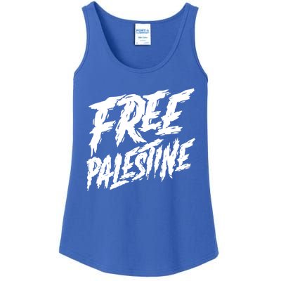 Free Palestine Protest Support For Gaza And Jerusalem Gift Meaningful Gift Ladies Essential Tank