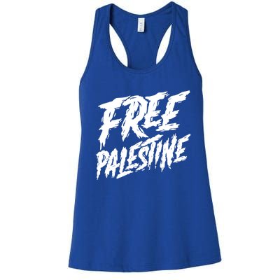 Free Palestine Protest Support For Gaza And Jerusalem Gift Meaningful Gift Women's Racerback Tank