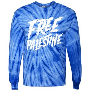 Free Palestine Protest Support For Gaza And Jerusalem Gift Meaningful Gift Tie-Dye Long Sleeve Shirt