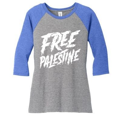 Free Palestine Protest Support For Gaza And Jerusalem Gift Meaningful Gift Women's Tri-Blend 3/4-Sleeve Raglan Shirt