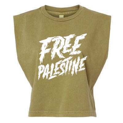 Free Palestine Protest Support For Gaza And Jerusalem Gift Meaningful Gift Garment-Dyed Women's Muscle Tee