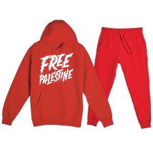 Free Palestine Protest Support For Gaza And Jerusalem Gift Meaningful Gift Premium Hooded Sweatsuit Set