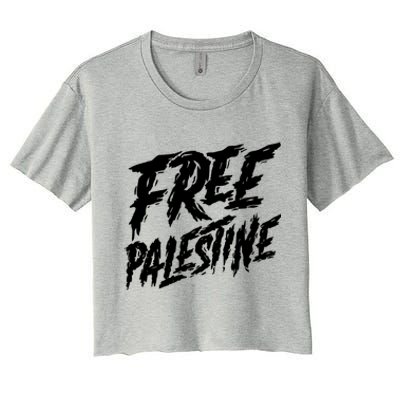 Free Palestine Protest Support For Gaza And Jerusalem Gift Meaningful Gift Women's Crop Top Tee