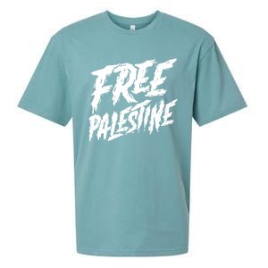 Free Palestine Protest Support For Gaza And Jerusalem Gift Meaningful Gift Sueded Cloud Jersey T-Shirt