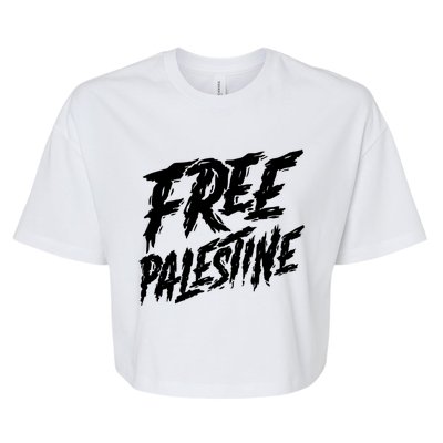 Free Palestine Protest Support For Gaza And Jerusalem Gift Meaningful Gift Bella+Canvas Jersey Crop Tee