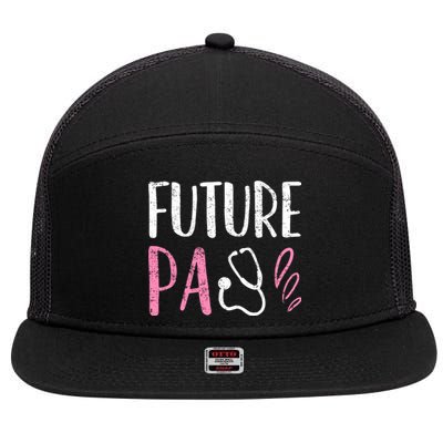 Future Pa Physician Assistant Student Vintage Meaningful Gift 7 Panel Mesh Trucker Snapback Hat