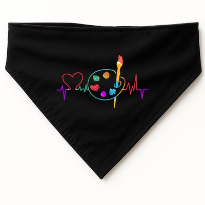 Funny Paint Palette Brush Artist Painter Gift Gift USA-Made Doggie Bandana