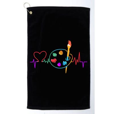 Funny Paint Palette Brush Artist Painter Gift Gift Golf Towel