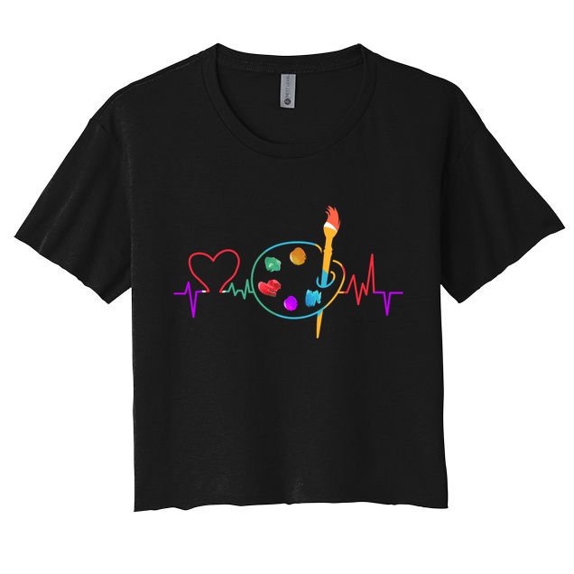 Funny Paint Palette Brush Artist Painter Gift Gift Crop Top
