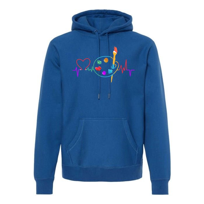 Funny Paint Palette Brush Artist Painter Gift Gift Premium Hoodie